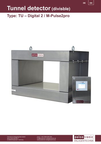 Tunnel detector (divisbie) Type: TU - Digital 2 / M-Pulse2pro
