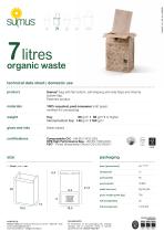 7 litres organic waste