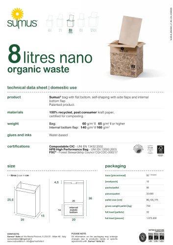 8 litres nano organic waste