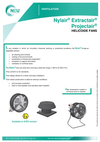 EXTRACTAIR® NYLAIR® PROJECTAIR®