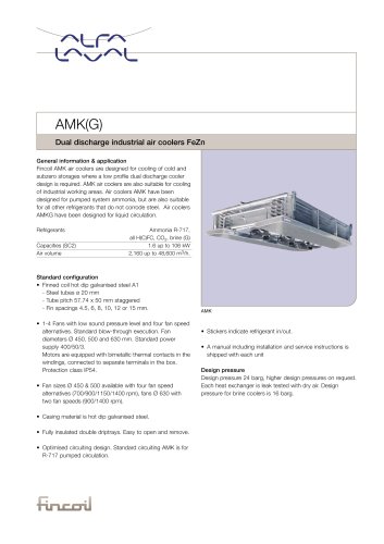 AMK(G) - Dual discharge industrial air coolers FeZn