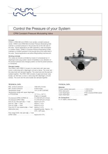 CPM Constant-Pressure Modulating Valve