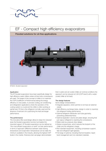 EF - Compact high efficiency evaporator