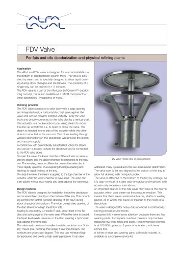 For fats and oils deodorization and physical refining plants