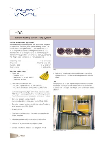 HRC - Banana ripening cooler – Tarp system 