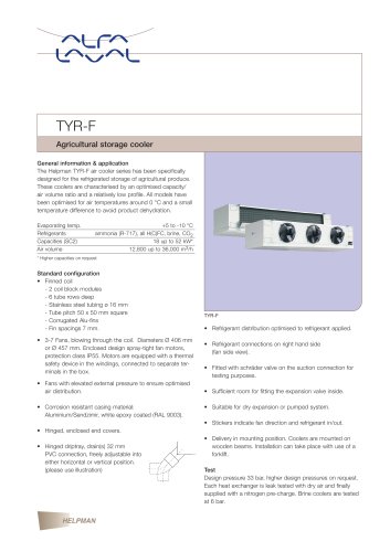 TYR-F - Agricultural storage cooler