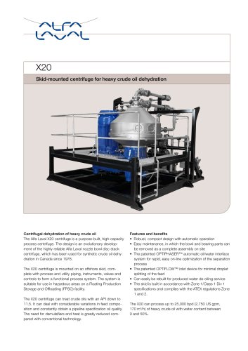 X20 For produced water de-oiling