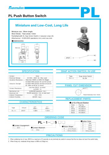 PL Pushbutton Switch