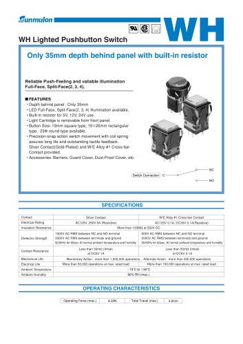 WH Lighted Pushbutton Switch