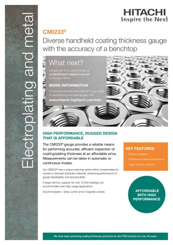 CMI 233 Electroplating and metal
