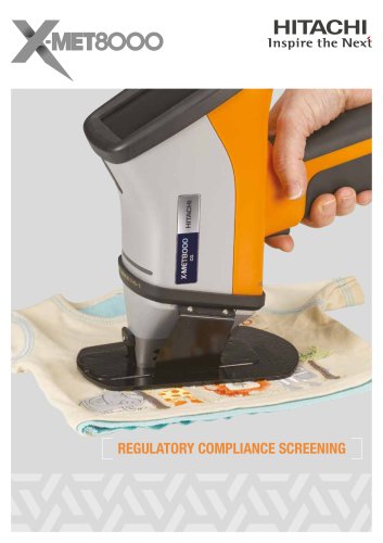 X-MET8000CG - handheld XRF analyser for regulatory compliance screening