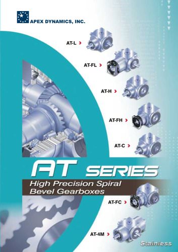 AT series high precision spiral bevel gearboxes