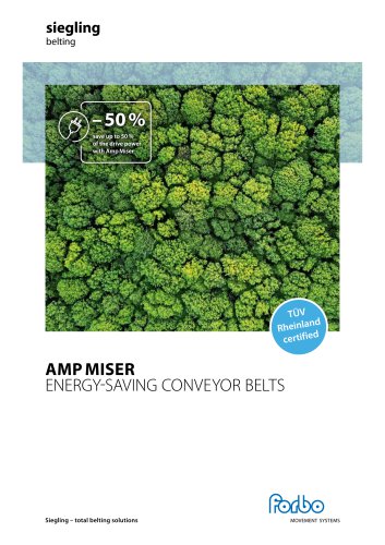 AMP MISER ENERGY-SAVING CONVEYOR BELTS