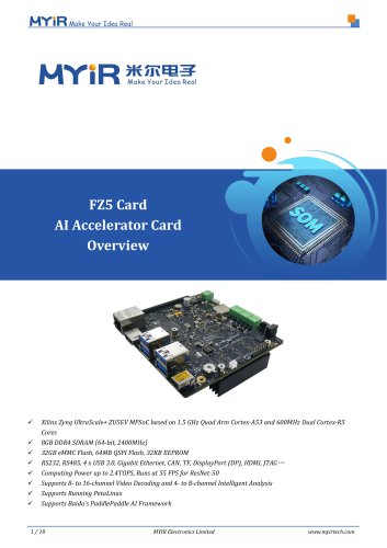 FZ5 Card AI Accelerator Card Overview