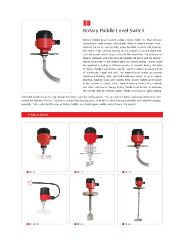 Rotary Paddle Level Switch