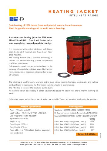 ATEX Heating Jacket - Inteliheat