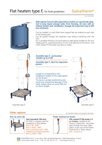 Galvatherm&reg; - keeping from freezing storage tanks
