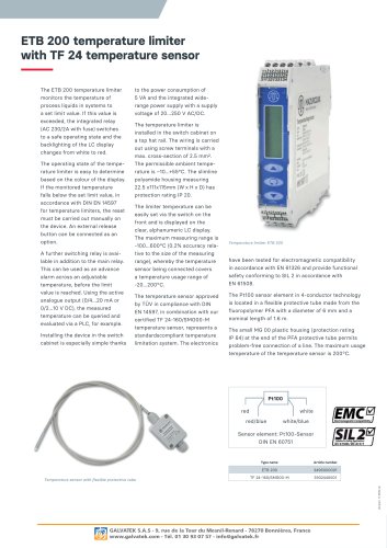 Temperature limiter - ETB200