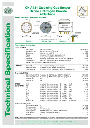 OX-A431 Oxidising Gas Sensor