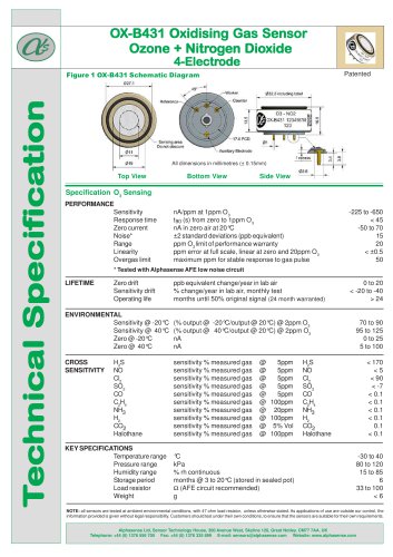 OX-B431 Oxidising Gas Sensor
