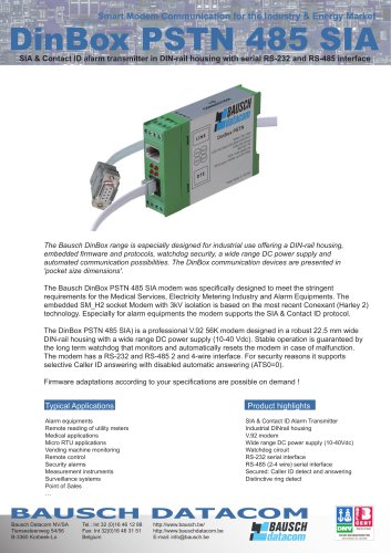 DinBox PSTN 485 SIA (DB P485SIA)