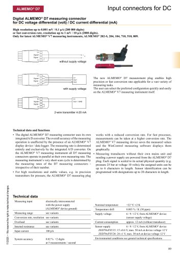 ALMEMO&reg; Connector for DC 