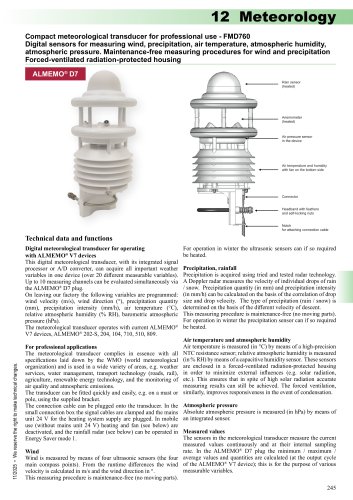Meteorological transducer 