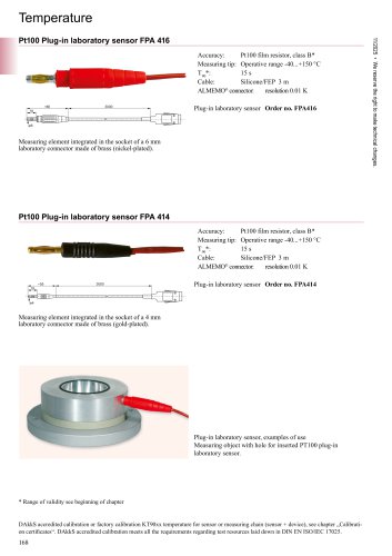 Pt100 Plug-in laboratory sensor 