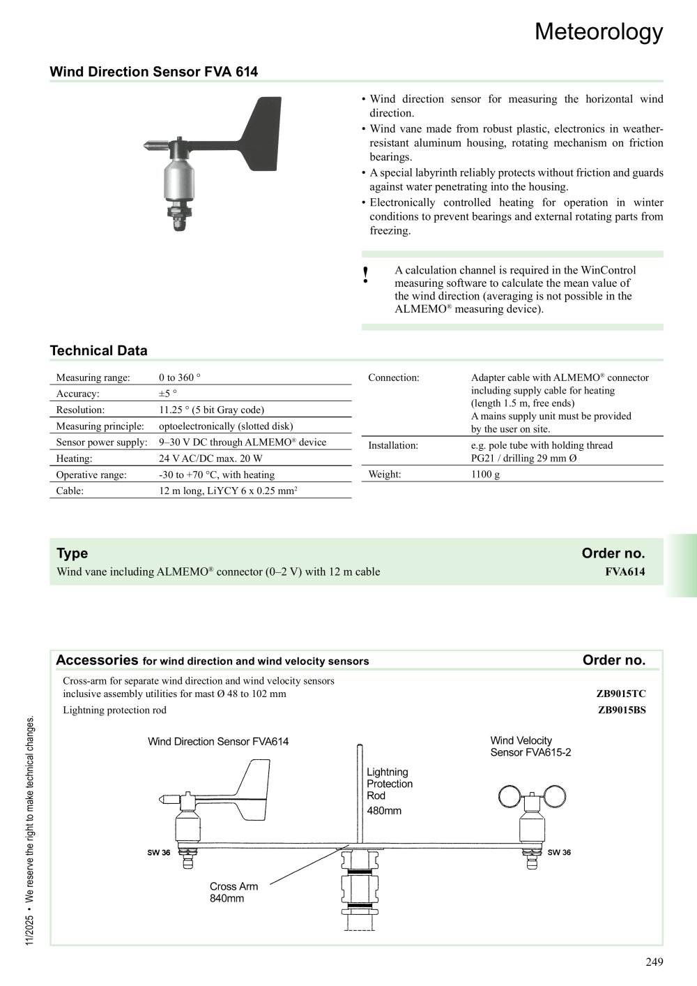 Wind sensor - Ahlborn Mess- und Regelungstechnik GmbH