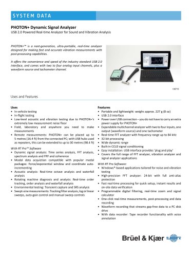 PHOTON+ Dynamic Signal Analyzer