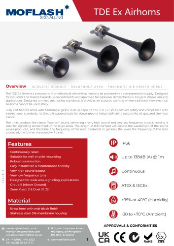 Datasheet - Air Horn TDE Ex