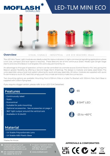 Datasheet - Beacon LED-TLM 30mm