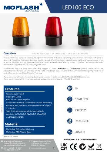 Datasheet - Beacon LED100