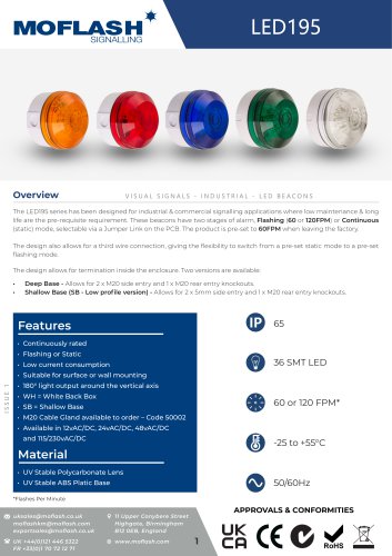 Datasheet - Beacon LED195