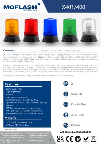 Datasheet - Beacon X401-400