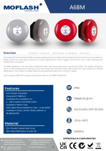 Datasheet - Bell A6BM