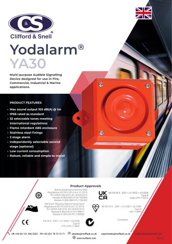 Datasheet - Electronic Sounder C&S YA30