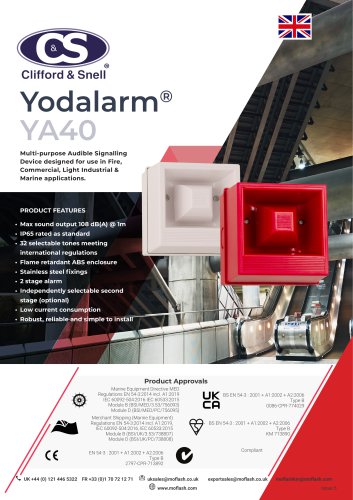 Datasheet - Electronic Sounder C&S YA40