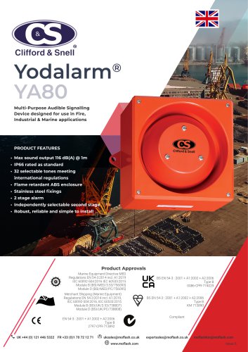 Datasheet - Electronic Sounder C&S YA80
