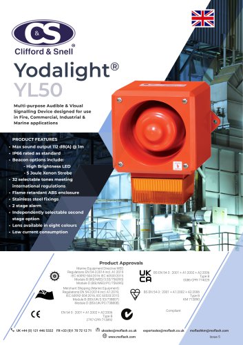 Datasheet - Sounder/Beacon C&S YL50