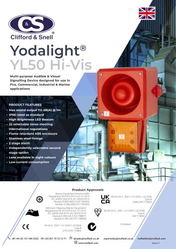 Datasheet - Sounder/Beacon C&S YL50 Hi Vis