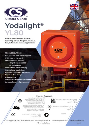 Datasheet - Sounder/Beacon C&S YL80