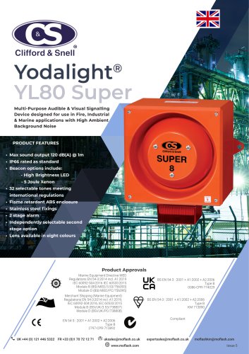 Datasheet - Sounder/Beacon C&S YL80 Super