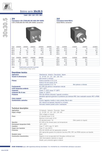 Bobine serie 30x30.5