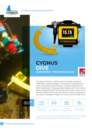 Cygnus DIVE Ultrasonic Thickness Gauge