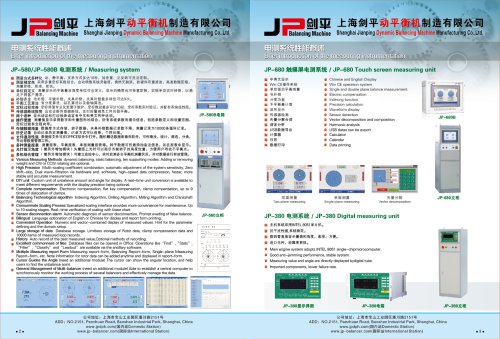 Jp Electric Measuring System for Balancing Machine