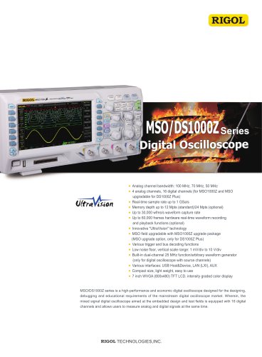 MSO/DS1000Z Data Sheet