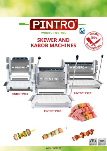 SKEWER AND KABOB MACHINES P160 - P480 - P720