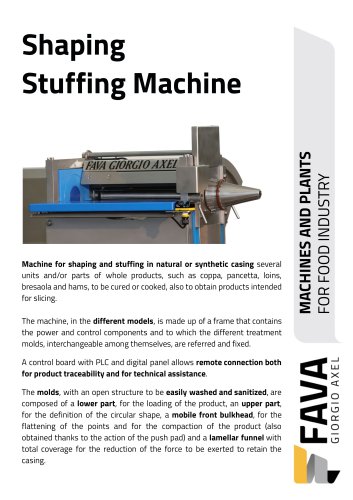 Shaping Stuffing Machine