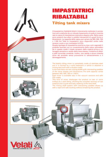 Tilting tank mixers